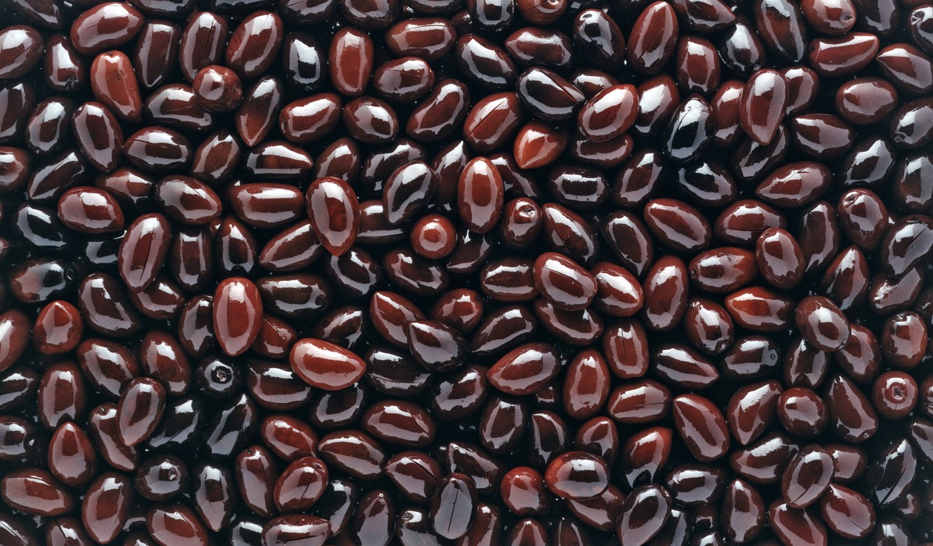 Kalogiros Kalamata Oliven ganz 1kg griechische Jumbo Oliven in Salzlake