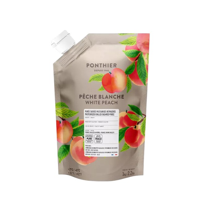 Ponthier PFIRSICH WEISS PÜREE Frucht-Püree Pfirsichmark 1KG