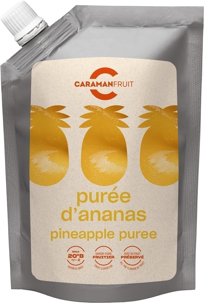 Caramanfruit Ananas-Püree 8x 1kg Ananas Frucht-Püree Piña