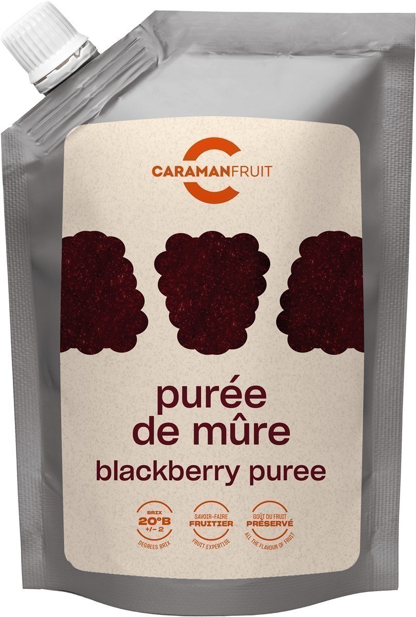 Caramanfruit Brombeeren Frucht-Püree 8x 1kg fruchtiges Beeren-Püree 