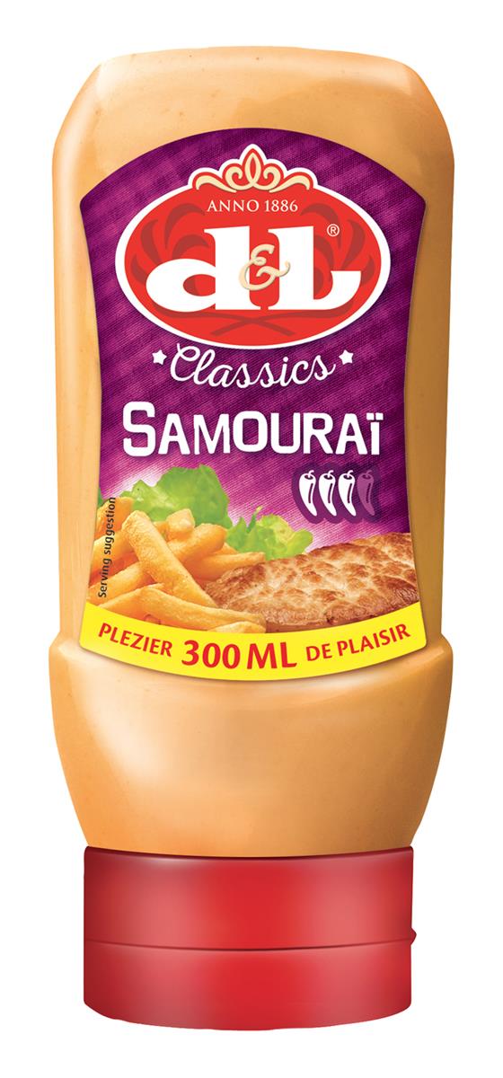 D&L Samurai Sauce 300ml Classics Samourai leicht scharfe belgische Würz-Sauce D&L Samurai Sauce 6x 300ml Classics Samourai belgische Würz-Sauce