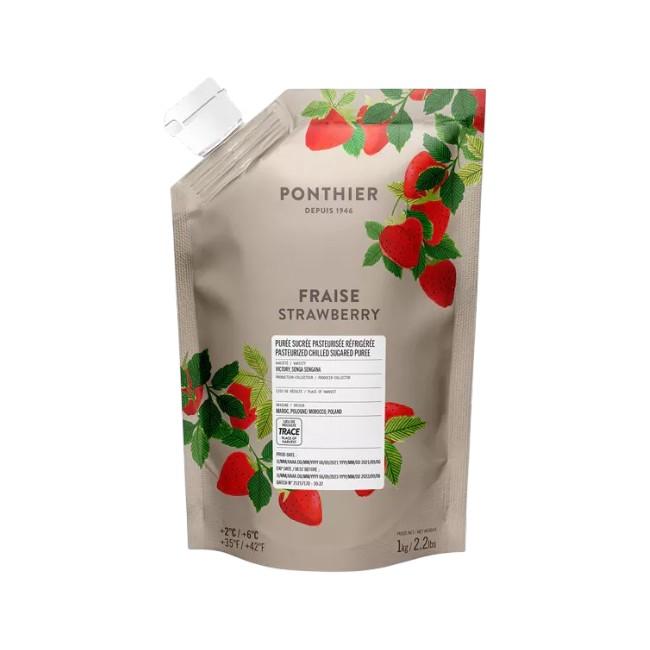 Ponthier ERDBEEREN PÜREE Camarossa-Mara-des-Bois-Beeren Erdbeermark 1KG