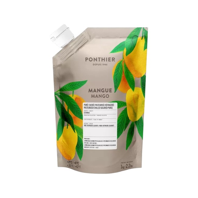 Ponthier Mangopüree 1 kg Premium Fruchtpüree für Cocktails & Desserts
