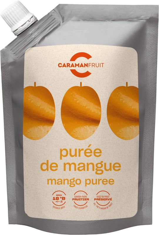 Caramanfruit Mango-Püree 8x 1kg indisches Mango Frucht-Püree