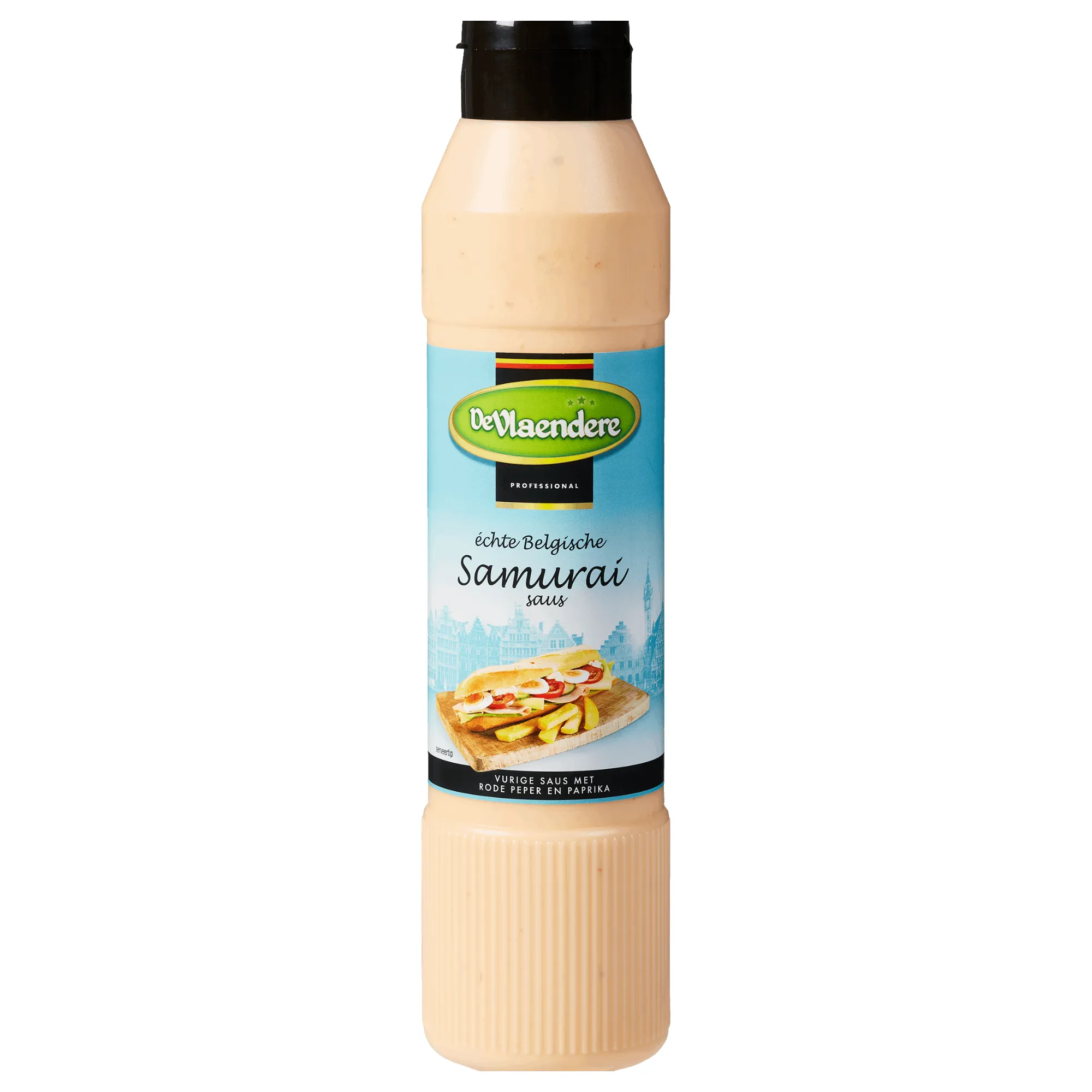DeVlaendere Samurai Sauce mit Paprika und Chilischoten 6x 1L Tube feurig 6