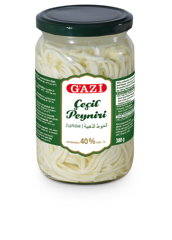 Gazi Zupfkäse 380g eingelegt Glas 40% Fett i.Tr. Cecil Peyniri