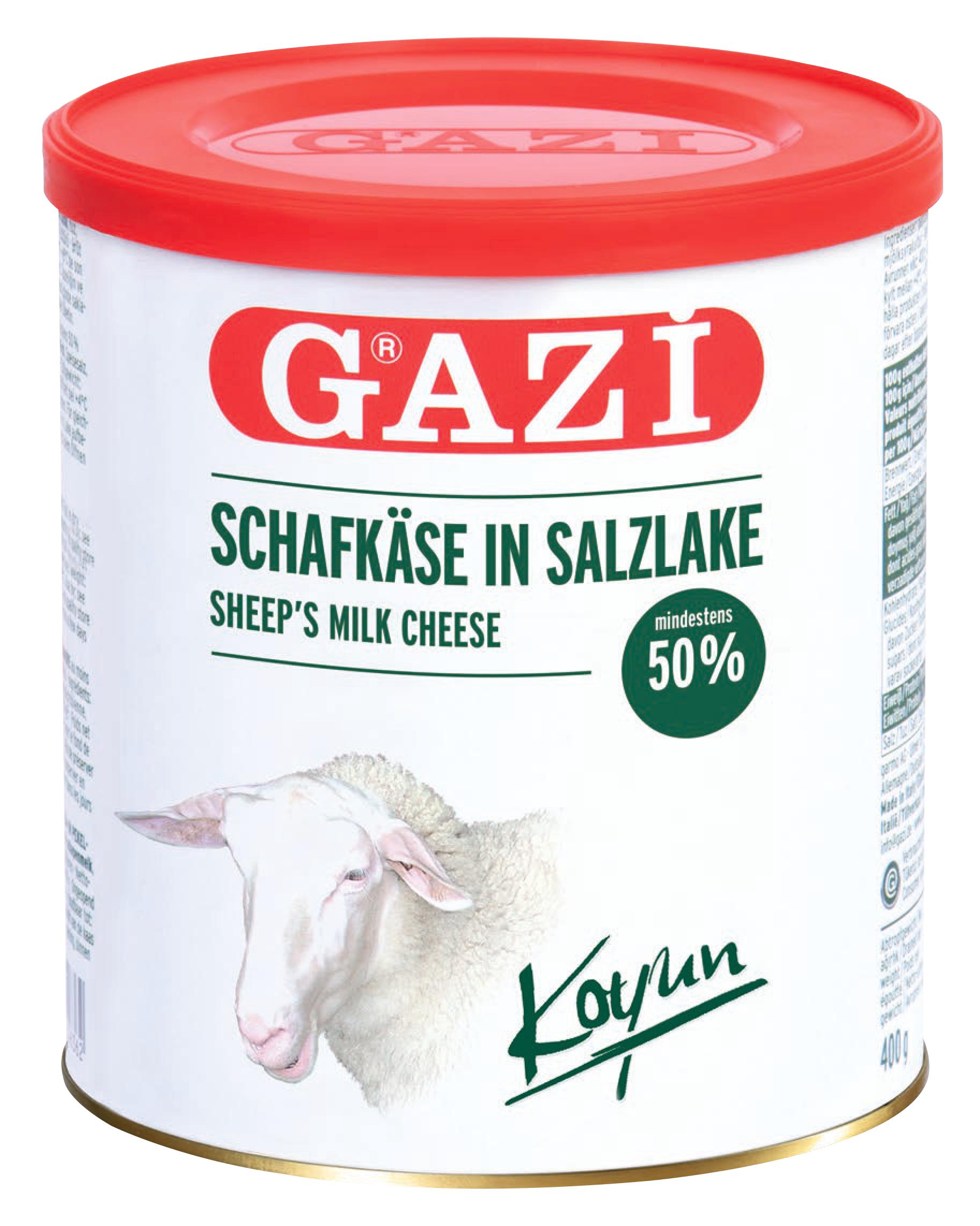 Gazi Schafskäse in Salzlake 400g Dose 50% Fett i.Tr Koyun peyniri