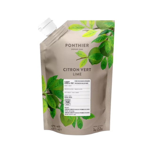 Ponthier LIMETTEN PÜREE Zitrus-Frucht-Püree Limettenmark 1KG