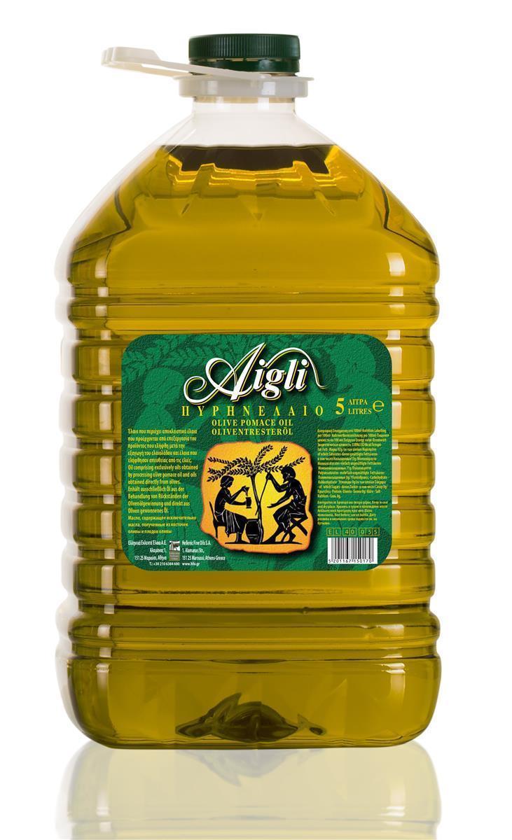 Aigli Olivenöl 4x 5 Liter Oliventresteröl Olio di Sansa griechisches Oliven-Bratöl