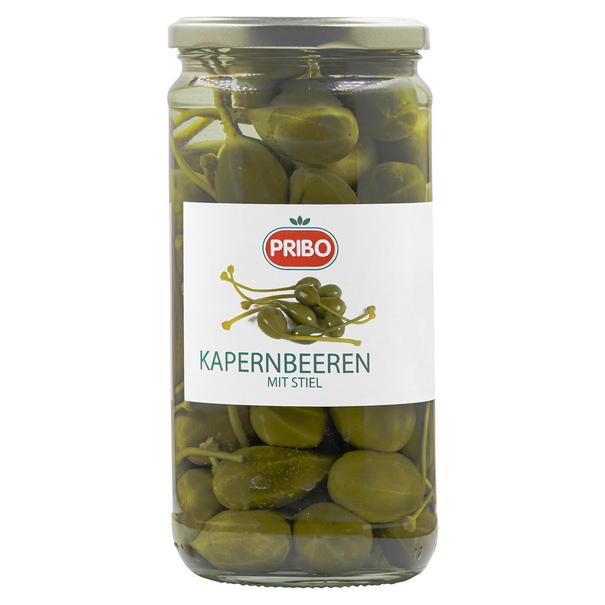 PRIBO Kapern Beeren 400g Glas eingelegt in Salz & Essig PRIBO Kapern Beeren 400g Glas eingelegt in Salz & Essig