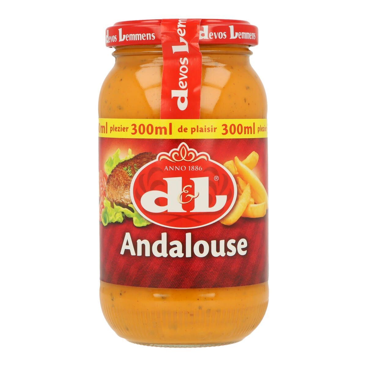 D&L Andalouse Sauce 300ml Glas leicht würzig-pikante Soße aus Andalusien D&L Andalouse Sauce 6x 300ml Glas Soße aus Andalusien
