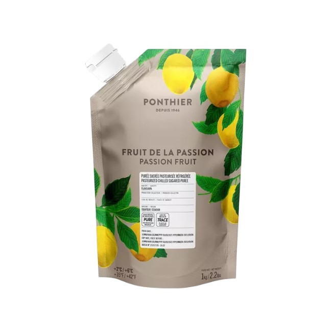 Ponthier MARACUJA PÜREE Passions-Frucht-Püree Passionsfruchtmark 1KG