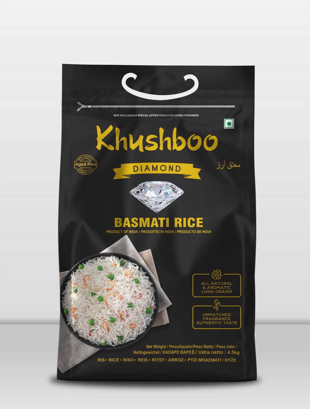 Khushboo Diamond Basmati Reis 18 kg aus Indien