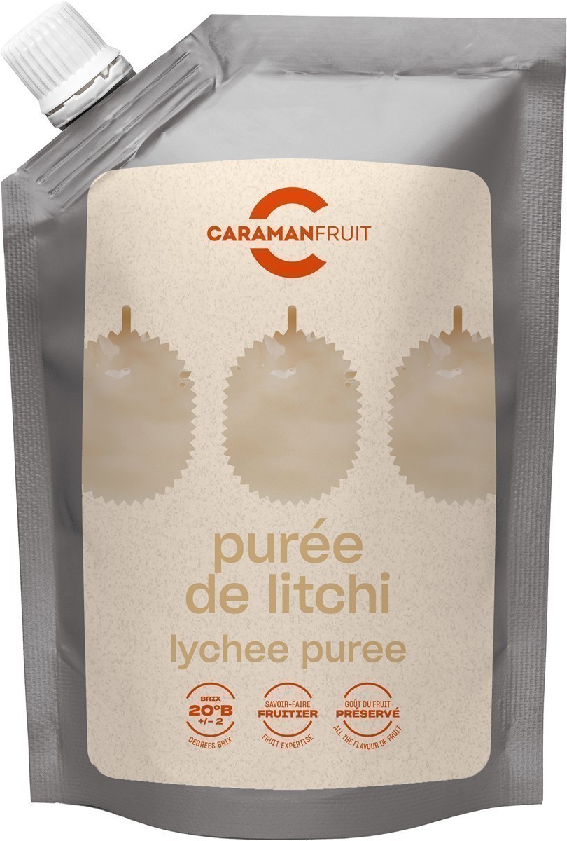 Caramanfruit Litschi-Püree 8x 1kg exotisches Lychee Frucht-Püree 