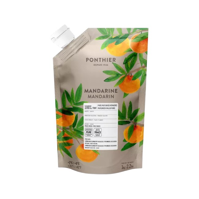 Ponthier MANDARINEN PÜREE Zitrus-Frucht-Püree Mandarinenmark 1KG