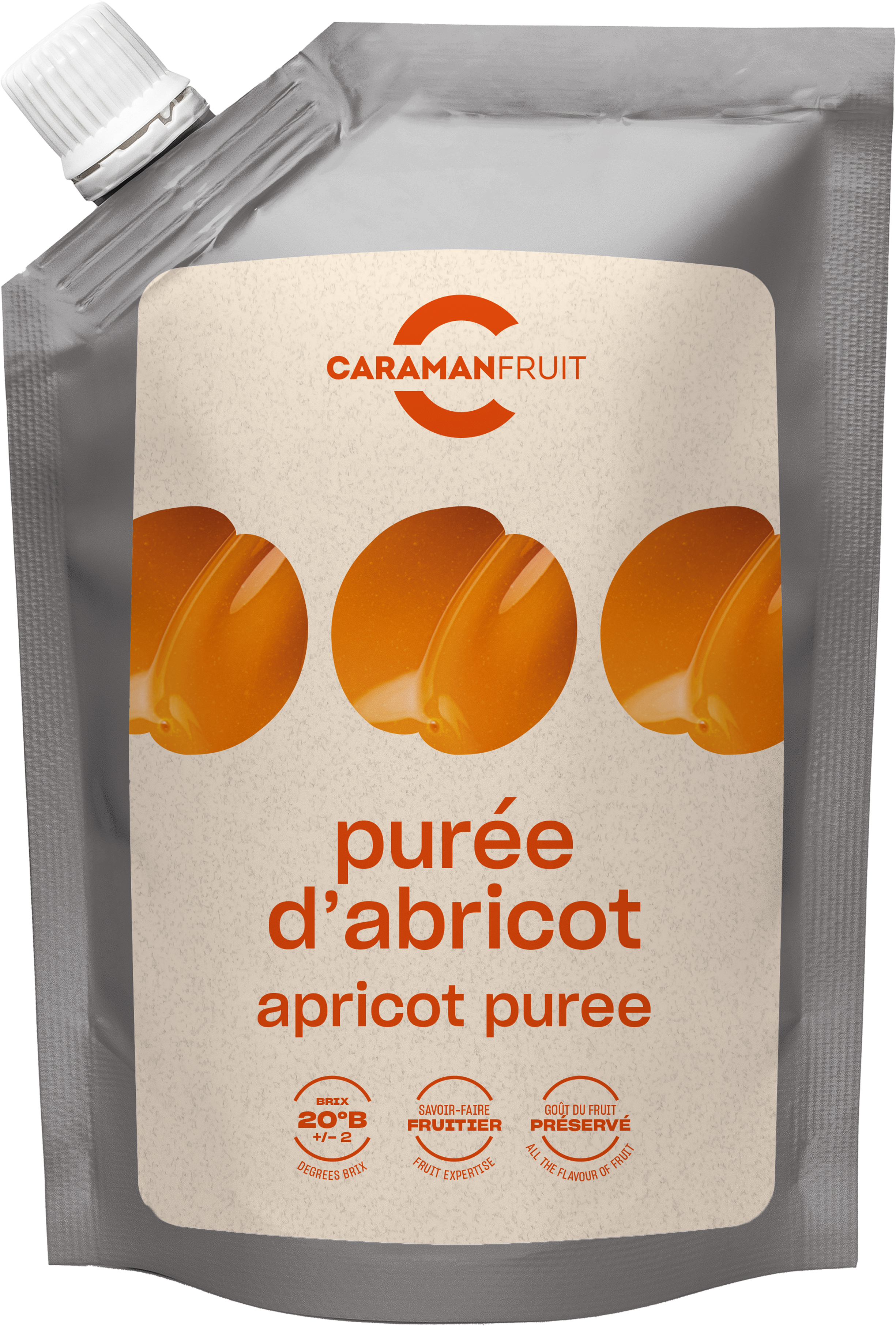 Caramanfruit Aprikosen-Püree 1x 1kg französisches Marillen Frucht-Püree 