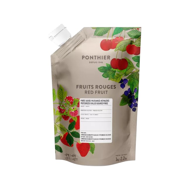 Ponthier ROTE FRÜCHTE PÜREE Frucht-Mark-Püree Rote Früchtemark 1KG