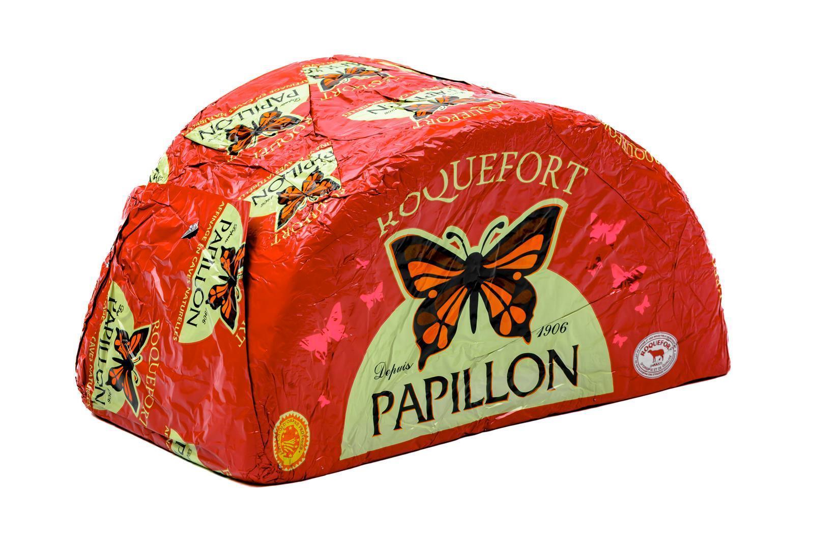 Hymor Roquefort-Käse Papillon AOP ca. 1,25KG Schafskäse Blauschimmel Frankreich