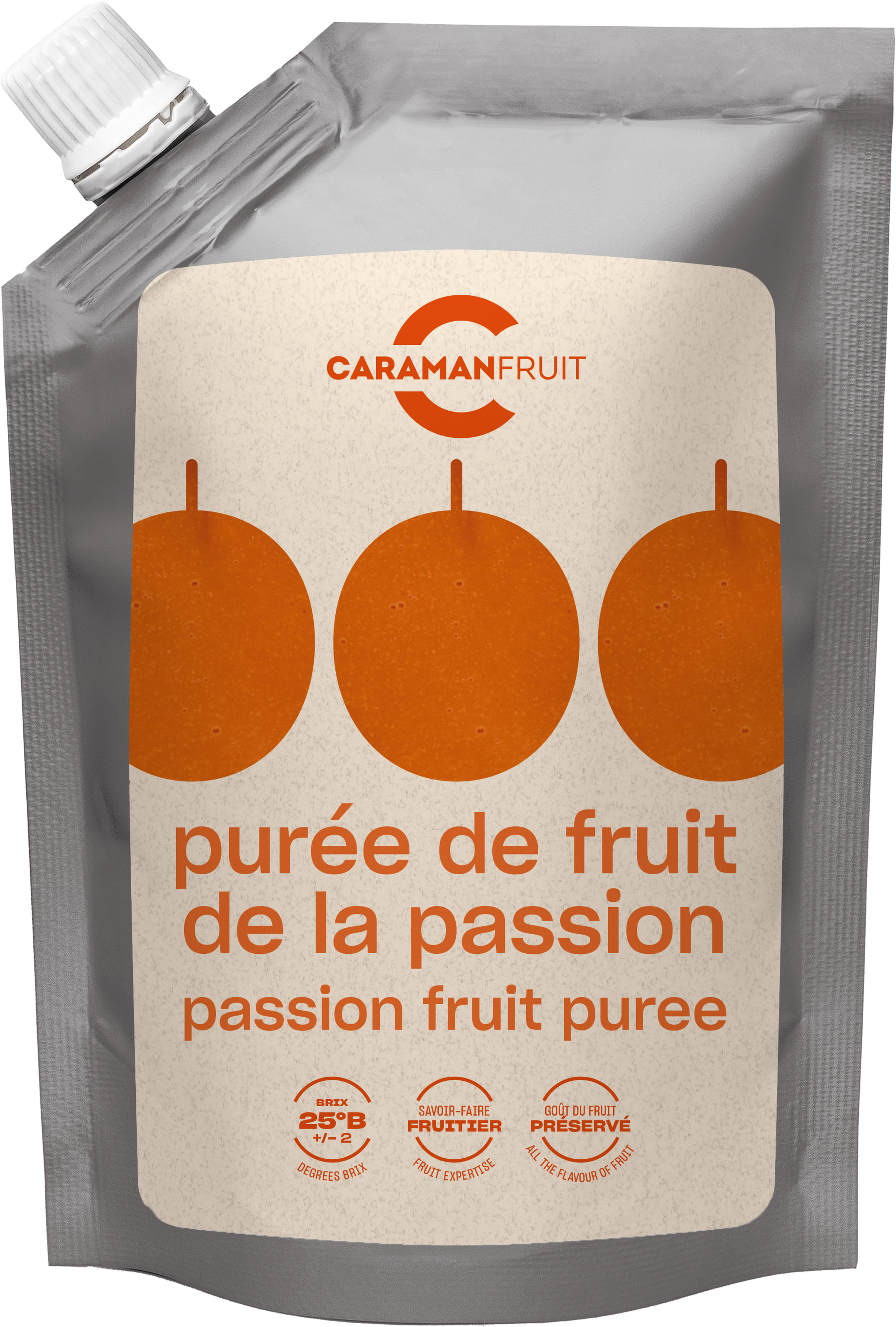 Caramanfruit Passionsfrucht-Püree 1kg exotisches Maracuja Frucht-Püree