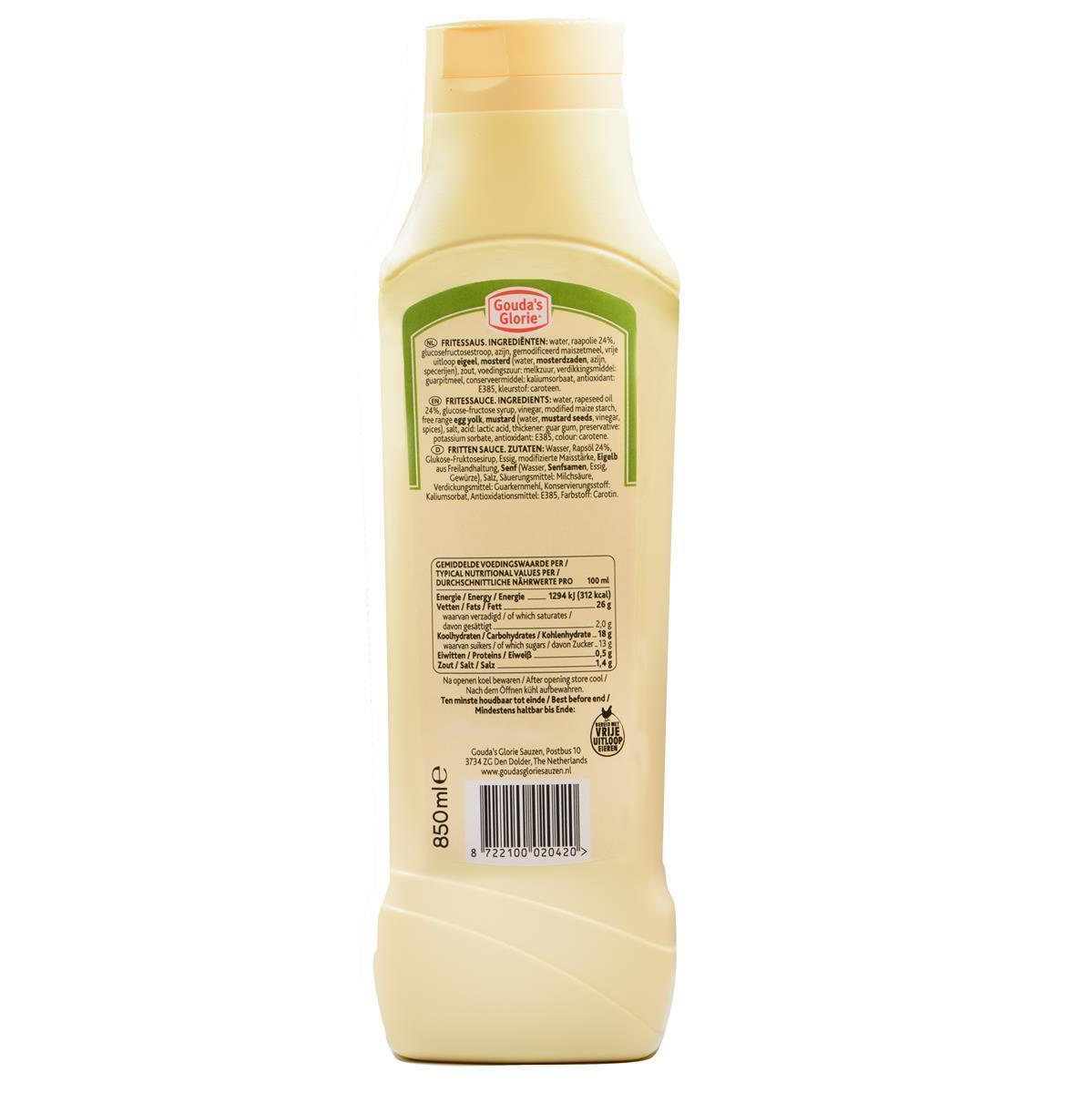 Hymor Fritessaus 850ml Gouda´s Glorie frisch cremige Holländische Frittensauce