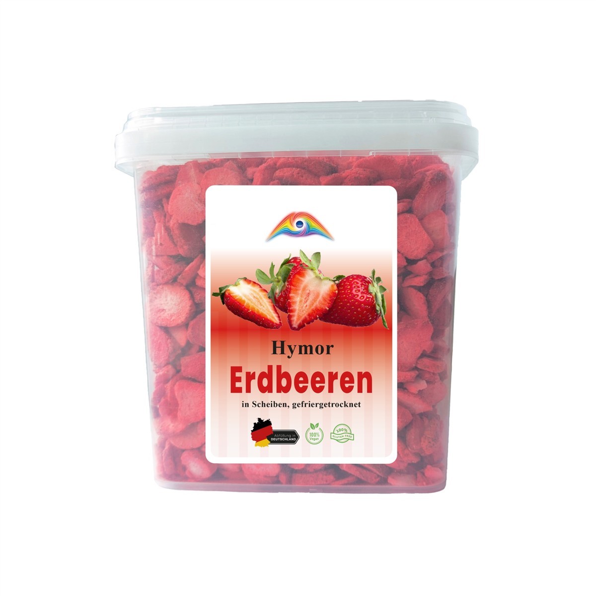 Hymor Gefriergetrocknete Erdbeeren 1x 350g gefriergetrocknete Früchte