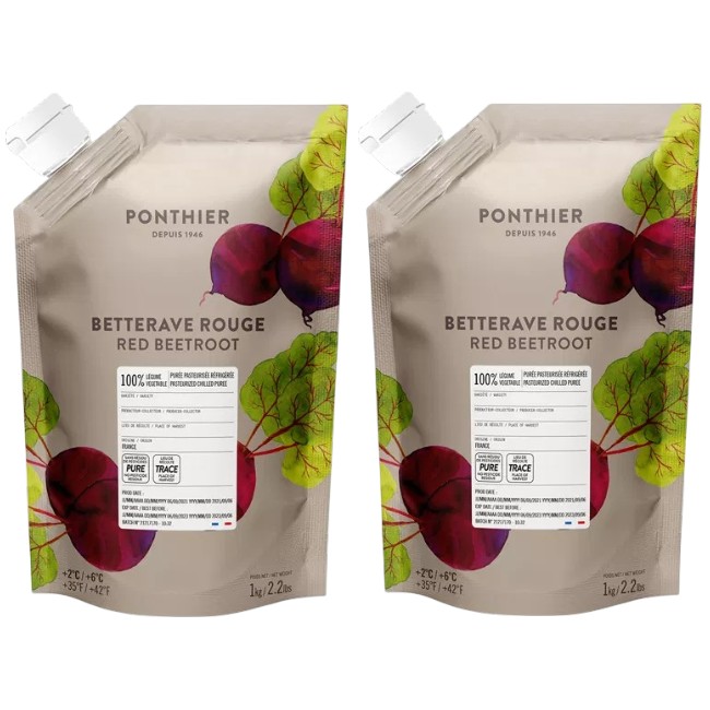 Ponthier ROTE BETE Gemüse-Püree Rote Betemark 2x 1KG 