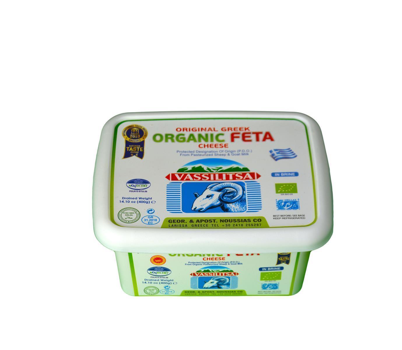 Vassilitsa BIO Feta 400g Schafskäse Feta-Käse Behälter 